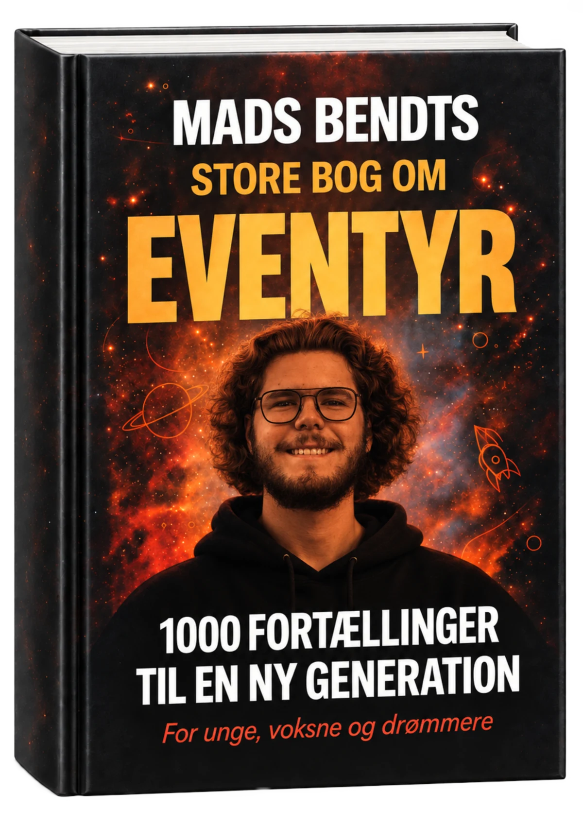 Omslaget til Mads Bendts Store Bog om Eventyr — 1000 fortællinger til en ny generation.